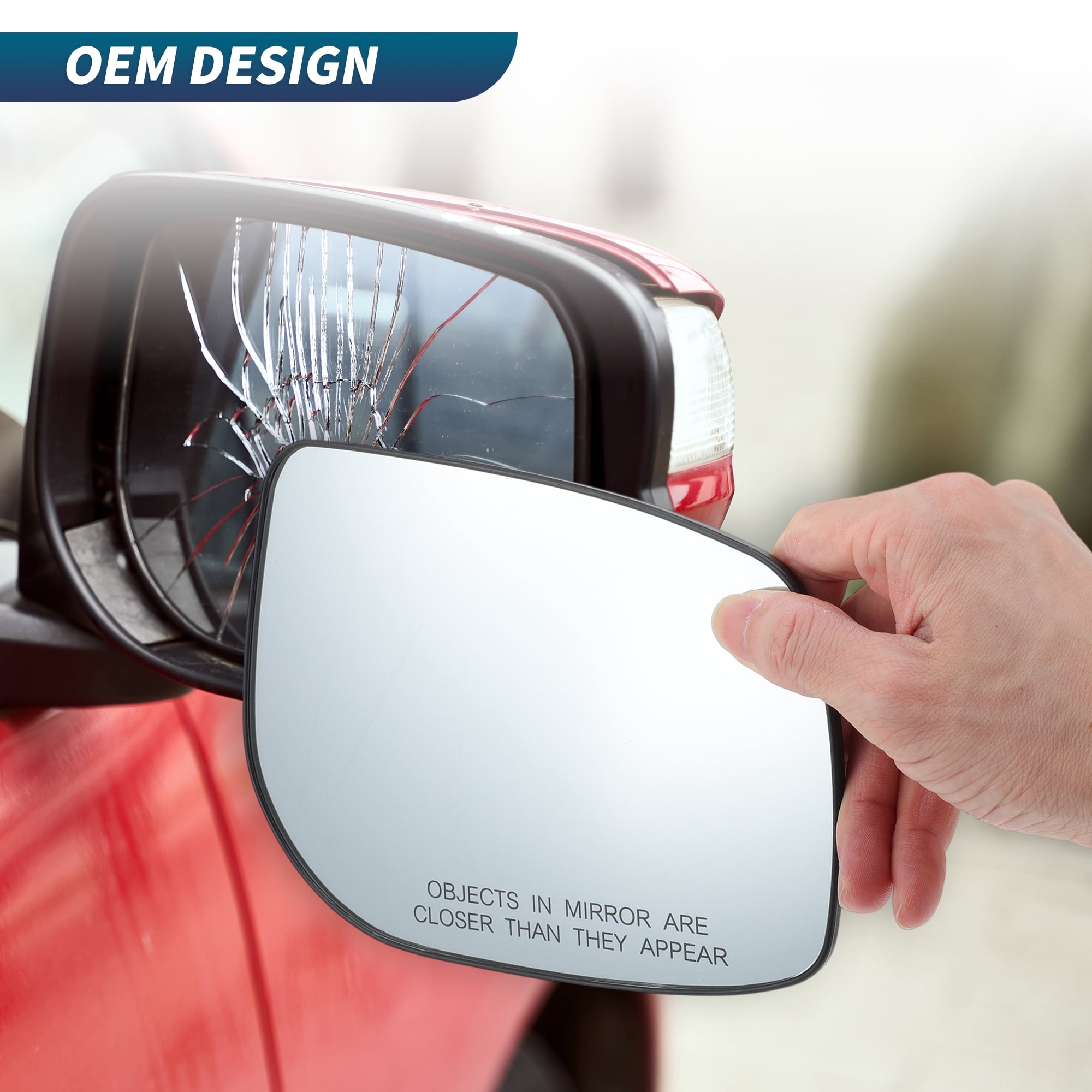 Unique Bargains Clear Lens Mirror Glass for Toyota Camry 2007-2011 Right Side