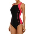 thumbnail image 2 of Sociala Women's Halter Print One Piece Swimsuit Unitard Athletic Swimwear, 2 of 6