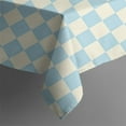 thumbnail image 5 of Light Blue and Cream Checkered Pattern Square Tablecloth,Waterproof Square Table Cover,Wipeable Spillproof Washable Table Cover for Home Kitchen Party Decor 42"X42"(107x107cm), 5 of 6