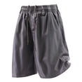 thumbnail image 6 of LEKWK Shorts for Men Athletic Elastic Waist Casual Shorts with Pockets Knee Length Mid Rise Drawstring Workout Shorts Daily Relaxed Straight Leg Walking Shorts Travel Bottoms Dark Gray L, 6 of 6