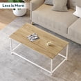 thumbnail image 4 of Coffee Table Simple Modern Rectangular Center Table Open Space Minimalist for Living Room Home Office Industrial Cocktail Tables, Easy Assembly, 4 of 16