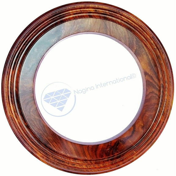 Nagina International Polished Handcrafted Wooden Base | Solid Hardwood Frame (12 Inches)