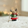 thumbnail image 4 of Holiday Themed Swinging Ornament Christmas Reindeer Swing Hanging Ornament Sturdy Resin Decoration for Tree and Homes Family Holiday Decoration Resin, 4 of 5
