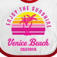 thumbnail image 4 of Inktastic Summer Enjoy the Sunshine Venice Beach California in Pink Boys or Girls Baby Bib, 4 of 4