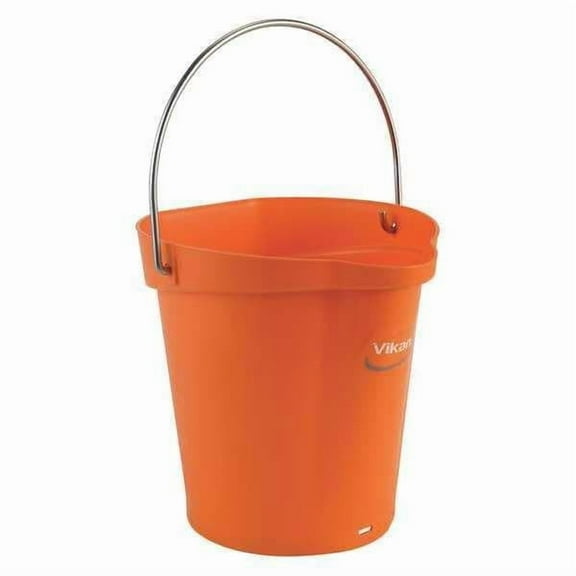 Vikan Hygienic Bucket,1 1/2 gal,Orange 56887