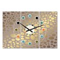 thumbnail image 1 of Designart « Conception de Marbre Doré Iii Surdimensionné Horloge Murale Multipanel Moderne du Milieu du Siècle, 1 of 4