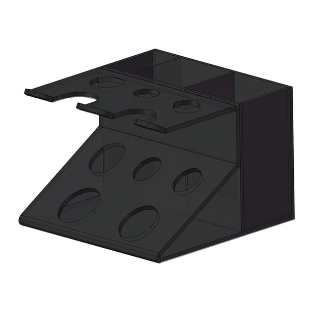 Organizador de maquillaje multifuncional para afeitadoras, escritorios y hoteles. negro