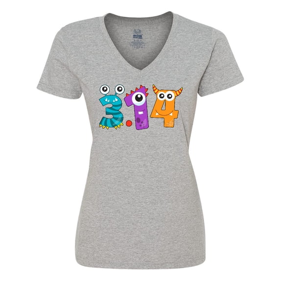 Inktastic Monsters Like Pi- Pi Day Numbers Women's V-Neck T-Shirt