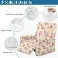 thumbnail image 5 of FOR U DESIGNS Butterfly Cherry Print Recliner Chair Covers 4-Pieces Wear-Resistan Recliner Armchair Covers Soft Reclining Slipcovers Home Decor with Storage Pocket, 5 of 8