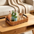 thumbnail image 5 of Wicker-Style Serving Tray with Handles, Woven Storage Basket for Kitchen Fruit Display, Decorative Tabletop Organizer for Home and Living Room, 5 of 6