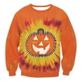 thumbnail image 1 of Sudadera de gran tamaño con estampado de calavera para hombre, jersey de chándal con cuello redondo, ropa de calle Vintage para pareja, ropa de Halloween, 1 of 4