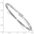 thumbnail image 2 of Auriga Fine Jewelry 14K White Gold Diamond Hinged Bangle Size 7 for Women, 2 of 5