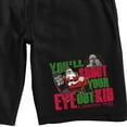 thumbnail image 2 of A Christmas Story You'll Shoot Your Eye Out Kid Men's Black Sleep Pajama Shorts-XL, 2 of 7