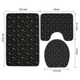thumbnail image 3 of Black Gold Star Pattern Bathroom Rugs Sets 3 Piece,Toilet Cover Set,Absorbent Non Slip Bathroom Mats Sets with U-Shaped Contour Rug Toilet Rug Set, 3 of 5