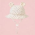 thumbnail image 2 of IVEYRTF Baby Girls Print Cute Bear Ear Sun Hat Soft Cotton Adjustable Beach Hat for Spring Summer Outdoor Hat, 2 of 6
