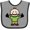 Heather and Black, variant on Inktastic Weightlifting Boy Weightlifter Exercise Boys Baby Bib