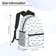 thumbnail image 2 of Easygdp Cute Shark Mochila Casual para Portátil, Mochila para Escuela, Viajes, Negocios, 2 of 6