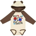 thumbnail image 3 of Inktastic 4th of July Red, White and Blue Sweetie Cupcakes and Stars Boys or Girls Long Sleeve Baby Bodysuit, 3 of 5