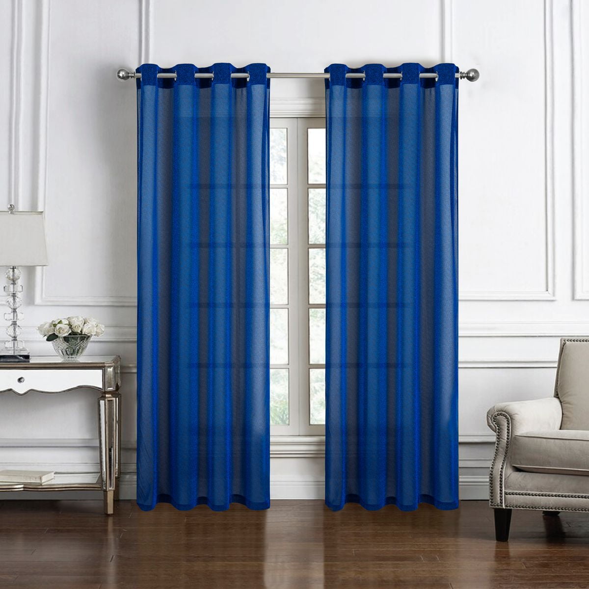 Stardust Grommet Panel 84" Navy