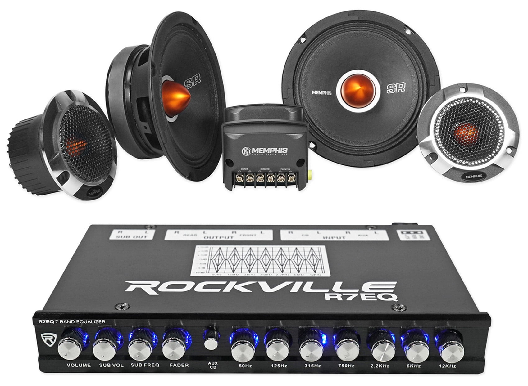 2 6x9 Coaxial Car Audio Speakers Memphis Audio SRXP62C SRX Pro 6.5 Component+ 