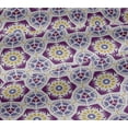 thumbnail image 4 of oneOone Cotton Jersey Purple Fabric Artistic Flower & Shapes Geometric Sewing Craft Projects Fabric Prints By Yard 58 Inch Wide, 4 of 4