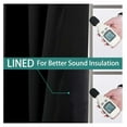 thumbnail image 4 of 84 Inch Length 100% Blackout Curtains for Bedroom, 2 Thick Layers Thermal Insulated Grommet Total Blackout Drapes with Black Liner for Living Room (52Wx84L,Black, 2 Panels), 4 of 9