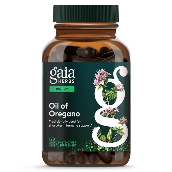 Gaia Herbs Oil of Oregano - Immune & Antioxidant Support Supplement - With Oregano Oil, Carvacrol & Thymol* - 120 Vegan Liquid Phyto-Caps (120 Servings)