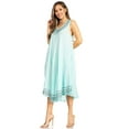 thumbnail image 3 of Sakkas Everyday Essentials Caftan Tank Dress / Cover Up - Mint / Black - One Size, 3 of 5