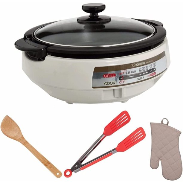 EPPBC10 Gourmet d'Expert Electric Skillet Includes Tongs, Spatula and