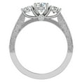 thumbnail image 3 of Diamond Engagement Rings for women Past Present Future Style 14K White Gold 1.75 ctw (G,SI), 3 of 5