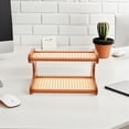 thumbnail image 4 of HOOWIFFY Office Desk Shelf for Vertical Space Utilization Rustic Design Bamboo and MDF 1Set, 4 of 8