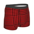 thumbnail image 4 of Uemuo Red Black Houndstooth Pattern Men's Boxer Briefs,Trunk Anti-Chafing,Comfortable, Durable, and Stylish Underwear-X-Large, 4 of 9
