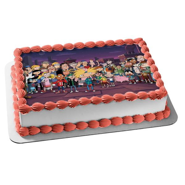 Download Hey Arnold Helga Gerald Harold Grandpa Animated Cartoon Edible Cake Topper Image Abpid53238 Walmart Com Walmart Com