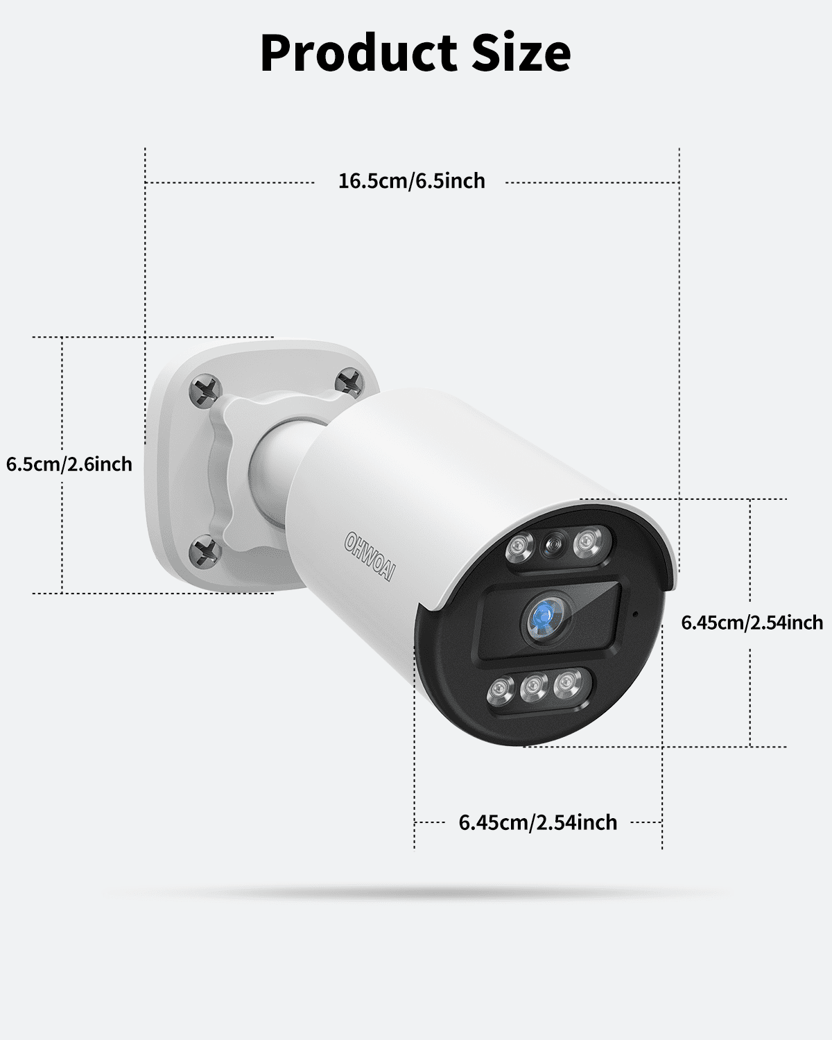 OHWOAI Add-on Camera for 5MP Wired Security Camera System, 122° Wide View