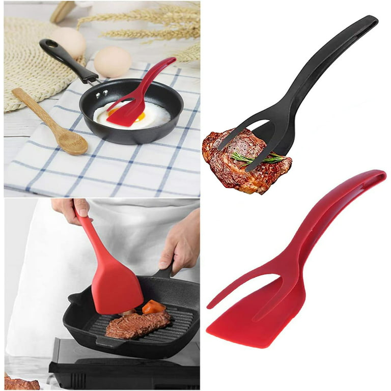 Tiitstoy Egg Flipper Spatula Silicone Egg Tong 2 in 1 Grip and Flip Spatula  Pancake French Toast Omelet Making for Home Kitchen Cooking Tool
