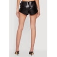thumbnail image 4 of Women's Studded Belted Front Faux Leather Shorts, 4 of 4