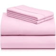 thumbnail image 1 of Juego de sábanas LuxClub de microfibra rosa totalmente empolvado, 4 piezas, 1 of 7