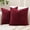 Burgundy, variant on Set of 2 Decorative Cushion Covers 45 x 45cm Soft Corduroy Striped Cross Patchwork Textured Pillow Covers Solid Square Throw Pillow Cases for Sofa Bed Patio 18x18 Inch, Blue