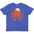thumbnail image 3 of Inktastic Orange Octopus Cute Sea Creature Nautical Youth T-Shirt, 3 of 5