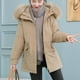 thumbnail image 1 of Abrigo largo cálido para mujer Sudadera con capucha Chaqueta de cuello Parkas de invierno delgadas Abrigos Fridja  po432, 1 of 6