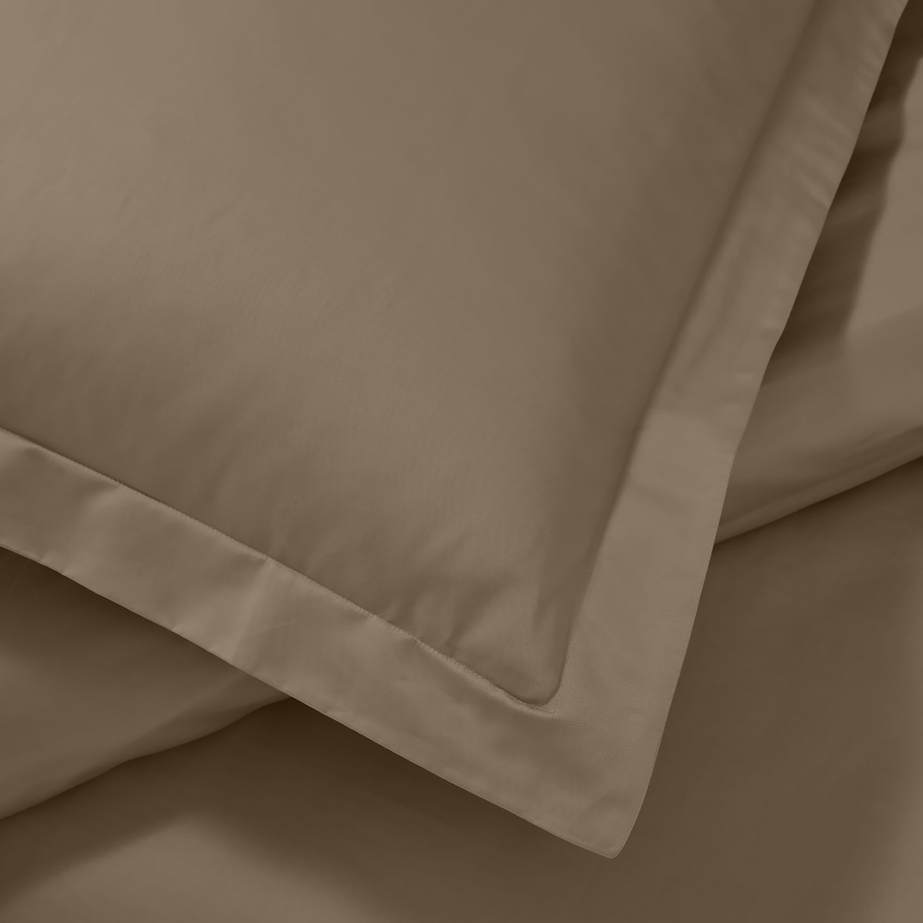 Superior Egyptian Cotton 1200 TC Solid Taupe Duvet Set, King/California King
