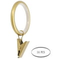 thumbnail image 3 of Meriville  Drapery Curtain Rings with Clip - 1.5-Inch Inner Diameter with insert Gold - Set  of 14, 3 of 5