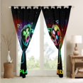 thumbnail image 2 of Gamer 30%-50% Blackout Curtains Gaming Curtains for Living Room 2 Panels (38Wx45L) Gamer Gifts,Game Consoles Curtains Drapes Rainbow Galaxy Window Curtains, 2 of 5
