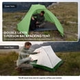 thumbnail image 5 of Naturehike Cloud-Up 2 Person Tent Lightweight Backpacking Tent with Footprint - Free Standing Ultralight Camping Hiking Backpack Tents Two Person Tent, 5 of 9