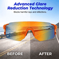 thumbnail image 4 of UV400 Photochromic Polarized Safety Glasses - Wraparound Oversize Sports Sunglasses for Men & Women, Lightweight Frame for Cycling, Driving, Fishing & Hiking, 4 of 9
