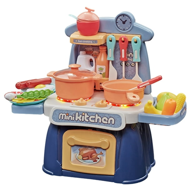 Juego de cocina de juguete Sunnimix Juego de cocina de simulación Azul