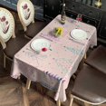 thumbnail image 2 of Meery Christmas Rectangle Table Clothes Christmas Trees Tableclothes 60x102inch Polyester Waterproof and Reusable Tableclothes for Dining Kitchen Parties Weddings and Outdoor Use, 2 of 5