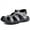 Gray, variant on Men's Sandals Summer Outdoor Hiking Sandals Leather Closed Toe Fisherman Beach Sandal For Men Slip on Big Size US 10.5