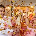 thumbnail image 2 of tredstone Mixing color wedding with scattered round paper scraps, 2 of 9
