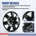 thumbnail image 4 of 16" Set of 4 Hubcaps Wheel Rims Cover for 2006-2011 Honda Civic Compatible with Steel Wheels Bolt on Installation(16-inch,Black Lacquer), 4 of 7